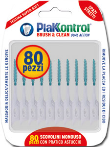 PLAKKONTROL BRUSH & CLEAN SCOVOLINI SPAZI STRETTI 80 PEZZI - latuafarmacia.org
