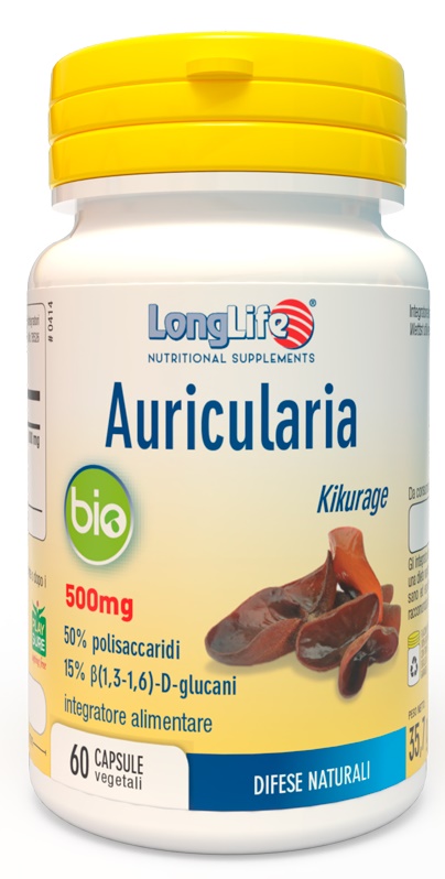 LONGLIFE AURICULARIA BIO 60 CAPSULE - latuafarmacia.org