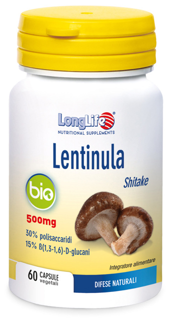 LONGLIFE LENTINULA BIO 60 CAPSULE VEGETALI DA 595 MG - latuafarmacia.org