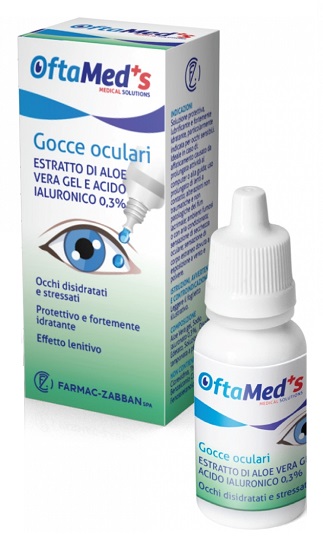 OFTAMED'S GOCCE OCULARI OCCHI DISIDRATATI E STRESSATI ESTRATTO ALOE VERA GEL E ACIDO IALURONICO 0,3% 10 ML - latuafarmacia.org