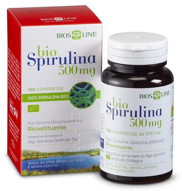 BIOSLINE BIOSPIRULINA 500 NEW 150 COMPRESSE CERT ECOCERT - latuafarmacia.org