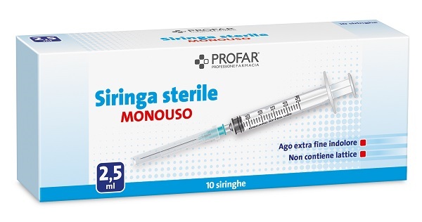 SIRINGA MONOUSO 2,5ML PROFAR - latuafarmacia.org