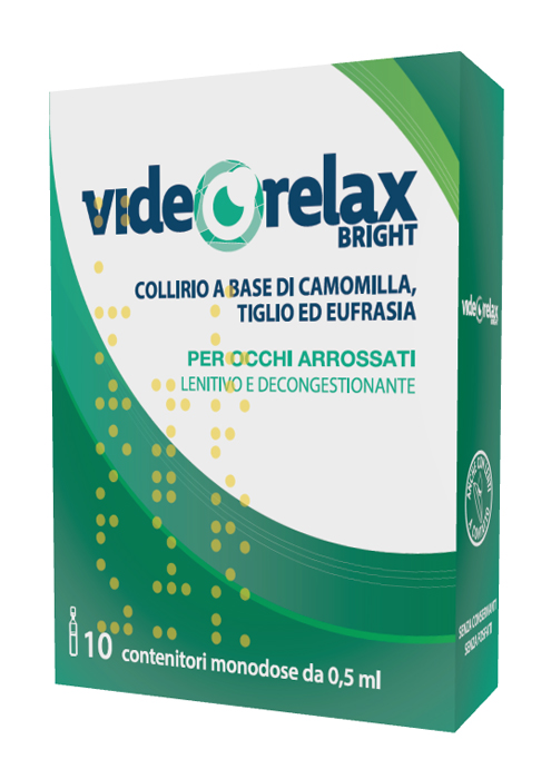COLLIRIO LENITIVO DECONGESTIONANTE VIDEORELAX BRIGHT MONODOSE 0,5 ML 10 PEZZI - latuafarmacia.org