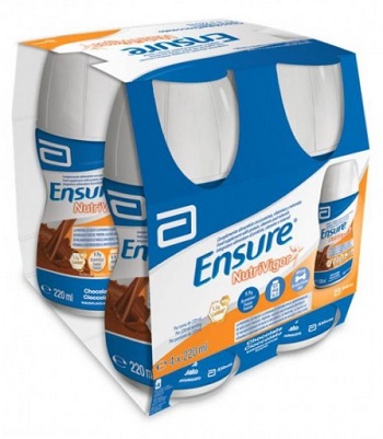ENSURE NUTRIVIGOR CIOCCOLATO 4 BOTTIGLIE DA 220 ML - latuafarmacia.org