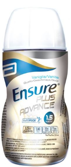 ENSURE PLUS ADVANCE VANIGLIA 4 BOTTIGLIE DA 220 ML - latuafarmacia.org