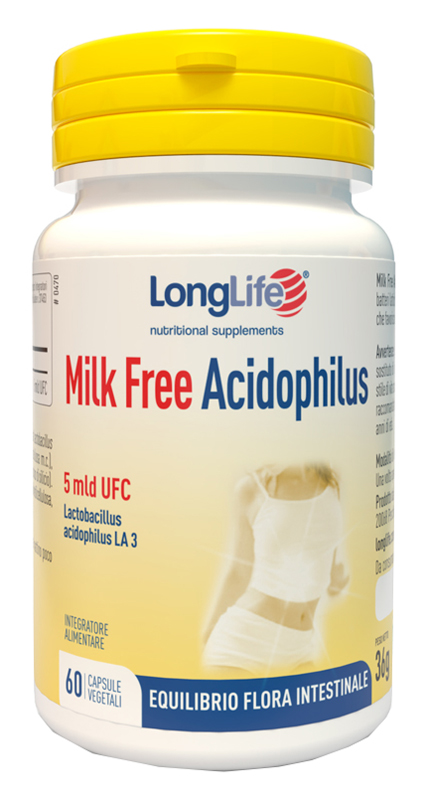 LONGLIFE MILK FREE ACIDOPHILUS 60 CAPSULE VEGETALI - latuafarmacia.org