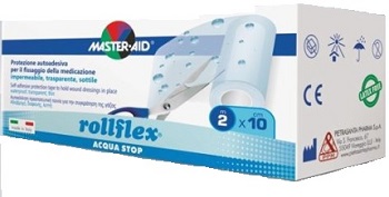 CEROTTO IMPERMEABILE PER FISSAGGIO MEDICAZIONI MASTER-AID ROLLFLEX A-STOP M 10X10 CM - latuafarmacia.org