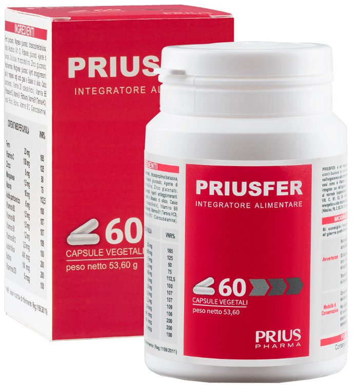 PRIUSFER 60 CAPSULE - latuafarmacia.org