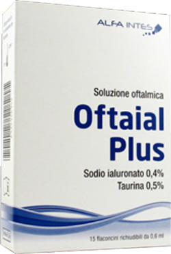 SOLUZIONE OFTALMICA OFTAIAL PLUS ACIDO IALURONICO 0,4% E TAURINA 15 FLACONCINI RICHIUDIBILI DA 0,6 ML - latuafarmacia.org