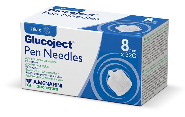 AGO PER PENNA DA INSULINA GLUCOJECT 8 MM GAUGE 32 100 PEZZI - latuafarmacia.org