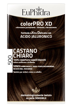 EUPHIDRA COLORPRO XD 500 CAST CHIARO GEL COLORANTE CAPELLI IN FLACONE + ATTIVANTE + BALSAMO + GUANTI - latuafarmacia.org