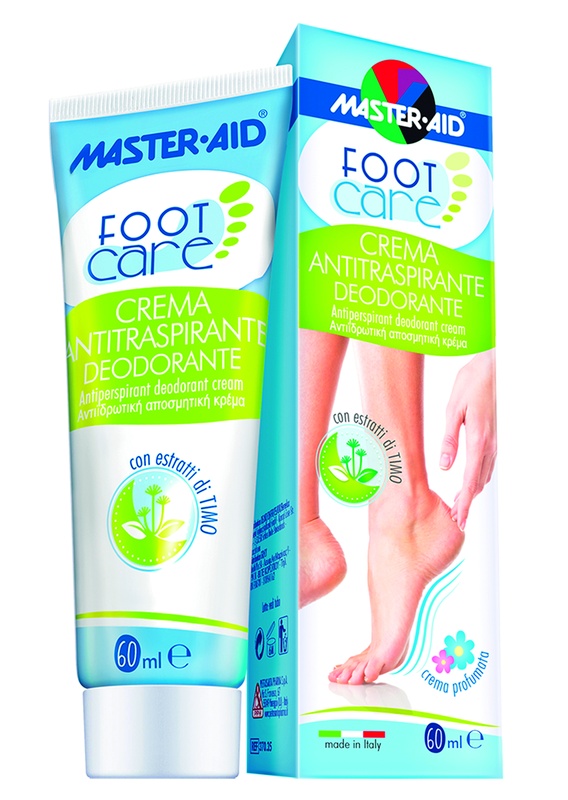 MASTER-AID FOOTCARE CREMA ANTITRASPIRANTE DEODORANTE 60 ML L3 - latuafarmacia.org