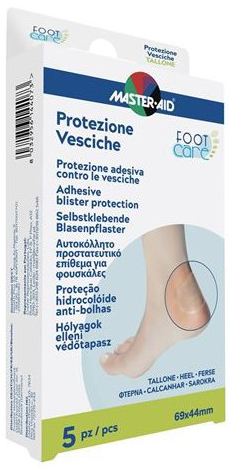 IDROCOLLOIDE MASTER-AID FOOTCARE VESCICHE TALLONE 69X44 MM 5 PEZZI A1 - latuafarmacia.org