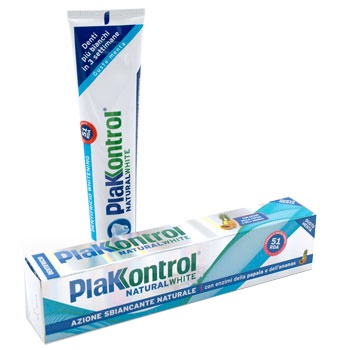 PLAKKONTROL NATURAL WHITE DENTIFRICIO 100 G - latuafarmacia.org