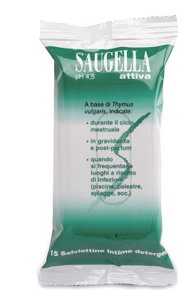 SAUGELLA ATTIVA SALVIETTINE 15 BUSTINE - latuafarmacia.org