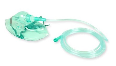 MASCHERA PER OSSIGENO IN PVC PER ADULTI CON TUBO LUNGHEZZA 210 CM CLIP STRINGINASO REGOLABILE FETTUCCIA ELASTICA - latuafarmacia.org