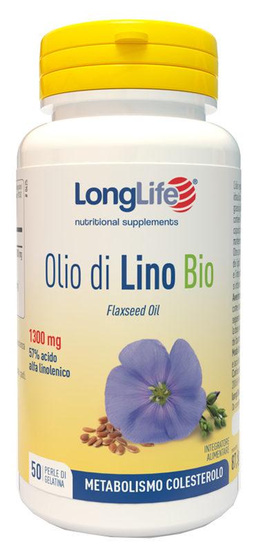 LONGLIFE OLIO DI LINO BIO 50 PERLE DI GELATINA - latuafarmacia.org