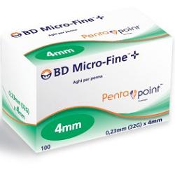 AGO PER PENNA DA INSULINA BD MICROFINE PENTAPOINT GAUGE 32 4 MM 100 PEZZI - latuafarmacia.org