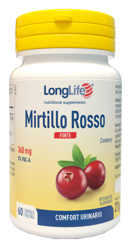 LONGLIFE MIRTILLO ROSSO FORTE 60 CAPSULE - latuafarmacia.org