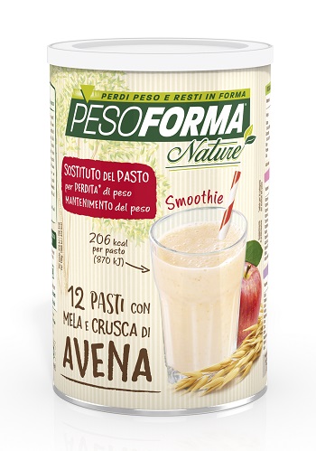 PESOFORMA NATURE SMOOTHIE MELA E CRUSCA AVENA 12 PASTI 420 G - latuafarmacia.org