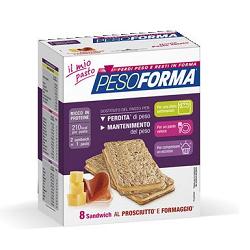 PESOFORMA SANDWICH PROSCIUTTO/FORMAGGIO 4 PASTI 8 PEZZI X 25 G - latuafarmacia.org