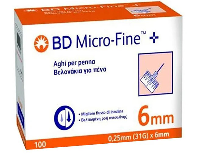 AGO PER PENNA DA INSULINA BD MICROFINE GAUGE 31 6MM 100 PEZZI - latuafarmacia.org