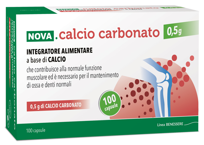 NOVA CALCIO CARBONATO 0,5 G 100 CAPSULE - latuafarmacia.org