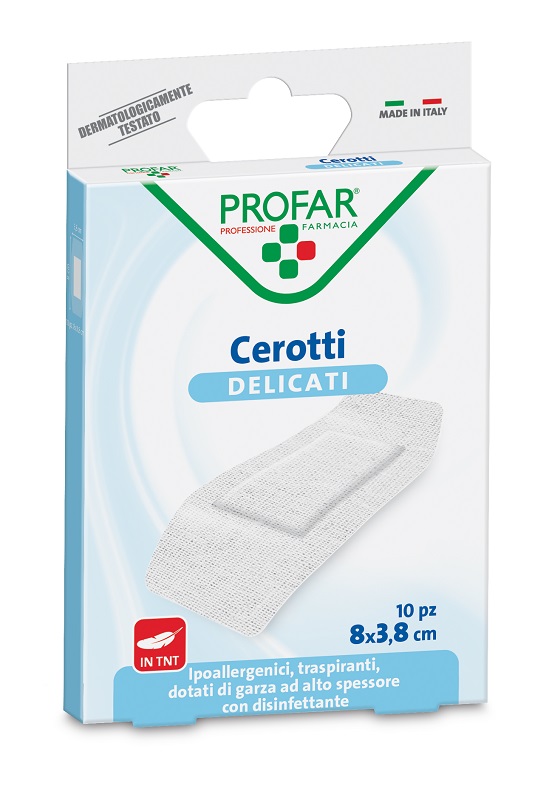 CEROTTO TESSUTO NON TESSUTO DELICATO SUPER 8X3,8 CM 10 PEZZI PROFAR - latuafarmacia.org