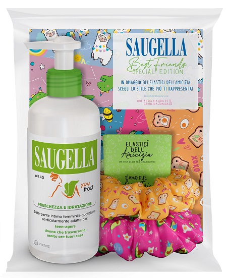 SAUGELLA BUNDLE YOU FRESH PH 4,5 DETERGENTE INTIMO FRESCHEZZA E IDRATAZIONE + SCRUNCHIES IN OMAGGIO - latuafarmacia.org