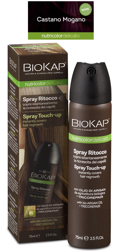 BIOS LINE  BIOKAP NUTRICOLOR DELICATO SPRAY RITOCCO CASTANO MOGANO 75 ML - latuafarmacia.org