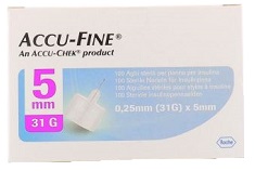 AGO PER PENNA DA INSULINA ACCU-FINE PEN NEEDLE ACCU-CHEK GAUGE 31 X 5MM 100 PEZZI - latuafarmacia.org