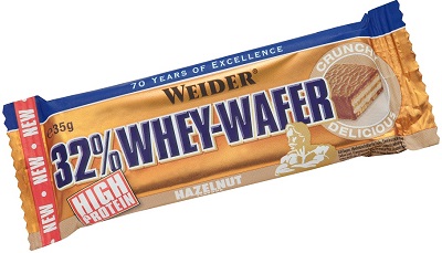 WEIDER 32% WHEY BARRETTA WAFER NOCCIOLA 35 G - latuafarmacia.org