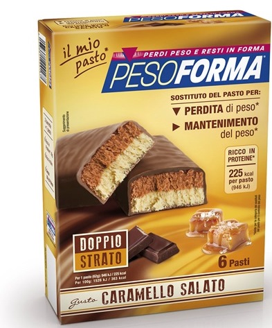PESOFORMA BARRETTA AL CARAMELLO SALATO 12 PEZZI DA 31 G - latuafarmacia.org