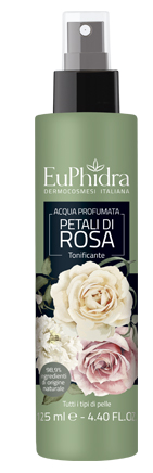 EUPHIDRA ACQUA PROFUMATA ROSA IN FLACONE CON ETICHETTA POMPA SPRAY - latuafarmacia.org