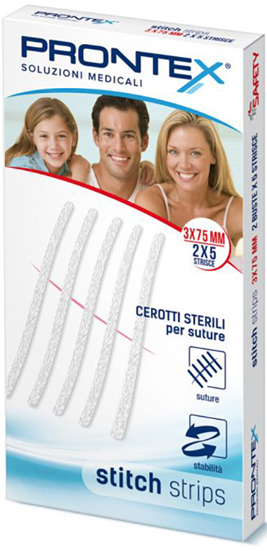 PRONTEX STITCH STRIPS 3X75 10 PEZZI - latuafarmacia.org