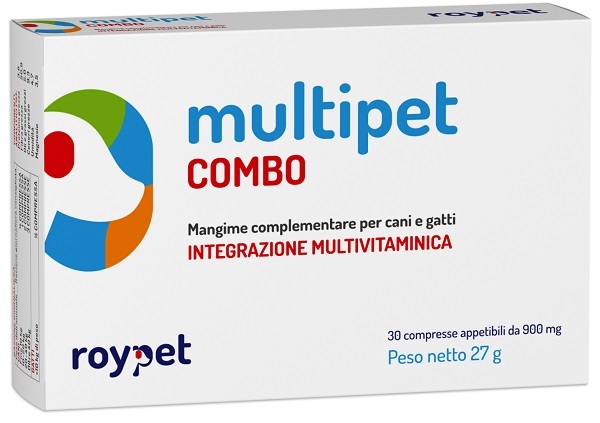 MULTIPET COMBO INTEGRAZIONE MULTIVITAMINICA CANI E GATTI 30 COMPRESSE APPETIBILI DA 900 MG - latuafarmacia.org
