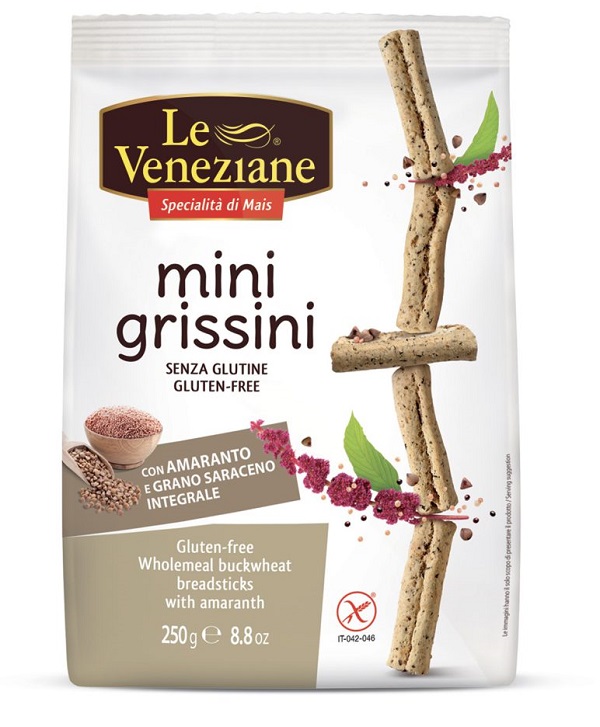 LE VENEZIANE MINIGRISSINI GRANO SARACENO INTEGRALE CON AMARANTO 250 G - latuafarmacia.org