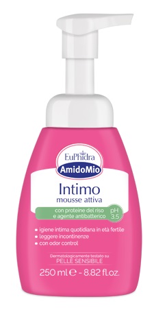 EUPHIDRA AMIDOMIO INTIMO MOUSSE ATTIVA PH 3,5 250 ML - latuafarmacia.org