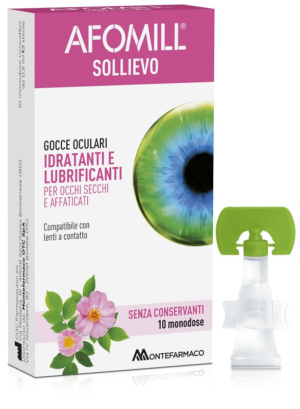 AFOMILL SOLLIEVO GOCCE OCULARI OCCHI 10 FIALE DA 0,5 ML - latuafarmacia.org