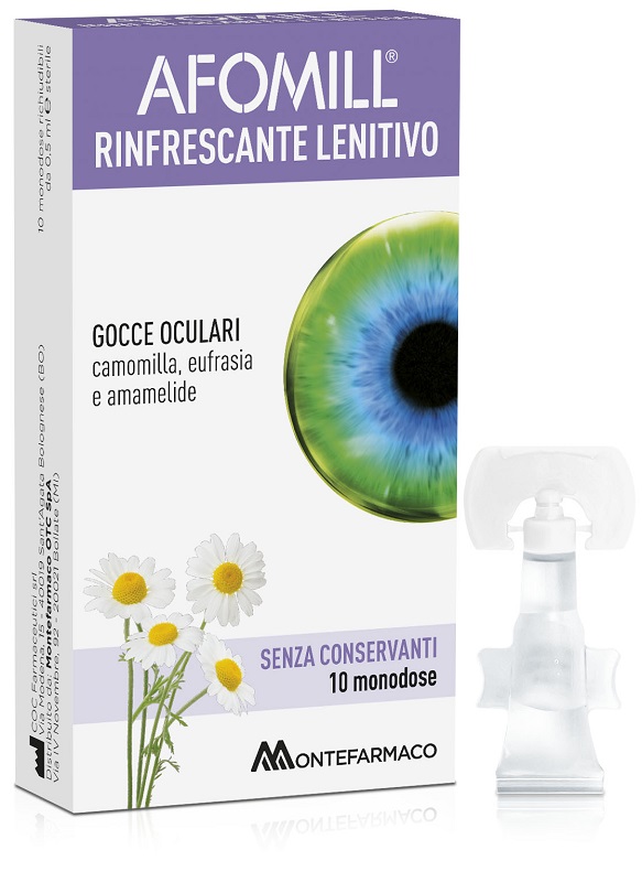 AFOMILL RINFRESCANTE SENZA CONSERVANTI 10 FIALE DA 0,5 ML - latuafarmacia.org