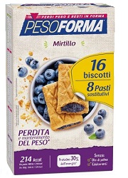 PESOFORMA BISCOTTI MIRTILLI 8 PASTI 16 BISCOTTI - latuafarmacia.org