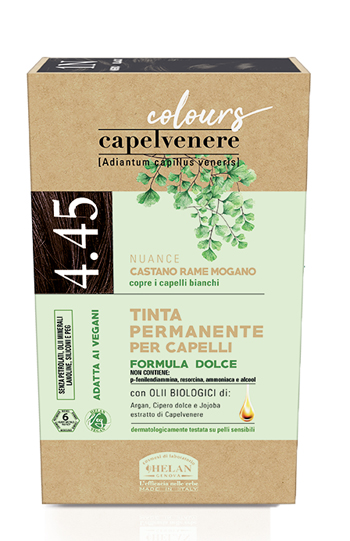 CAPELVENERE COLOURS TINTA CAPELLI 4,45N CASTANO RAME MOGANO - latuafarmacia.org