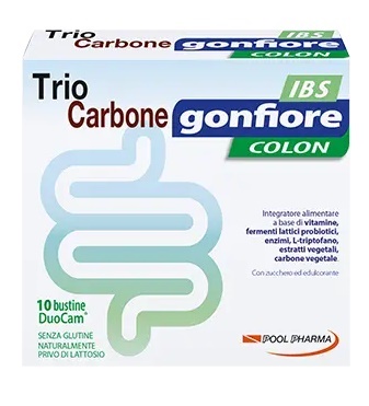 TRIOCARBONE GONFIORE IBS 10 BUSTE DUOCAM DA 2 G + 1,5 G - latuafarmacia.org