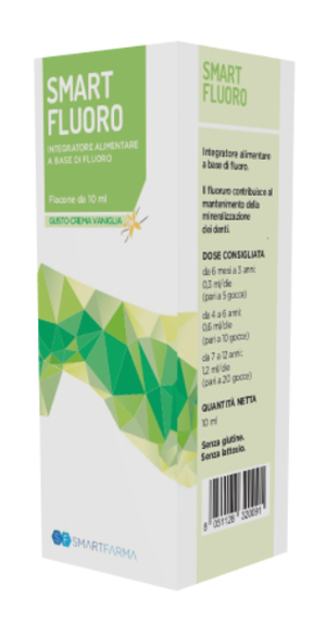 SMART FLUORO GOCCE 10 ML GUSTO CREMA VANIGLIA - latuafarmacia.org