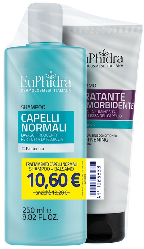 EUPHIDRA SHAMPOO CAPELLI NORMALI 250 ML + BALSAMO IDRATANTE 200 ML - latuafarmacia.org