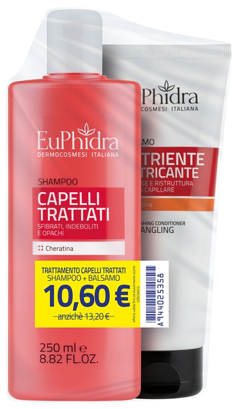 EUPHIDRA SHAMPOO CAPELLI TRATTATI 250 ML + BALSAMO NUTRIENTE 200 ML - latuafarmacia.org