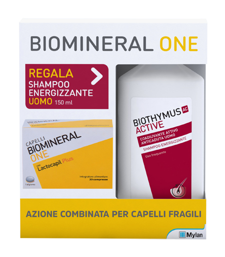 BIOMINERAL ONE LACTOCAPIL 30 COMPRESSE + BIOTHYMUS SHAMPOO UOMO ENERGIZZANTE 150 ML - latuafarmacia.org