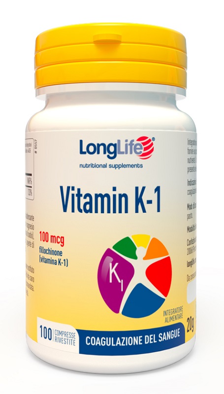 LONGLIFE VITAMIN K 100MCG 100 COMPRESSE RIVESTITE - latuafarmacia.org