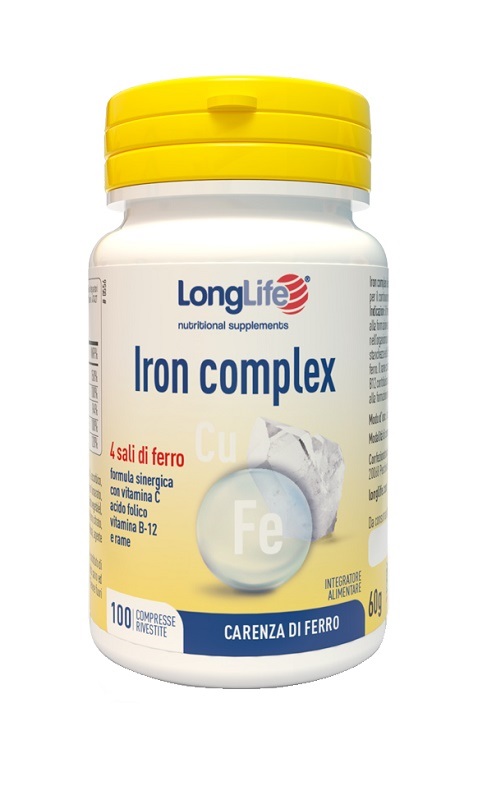 LONGLIFE IRON COMPLEX 100 COMPRESSE RIVESTITE - latuafarmacia.org