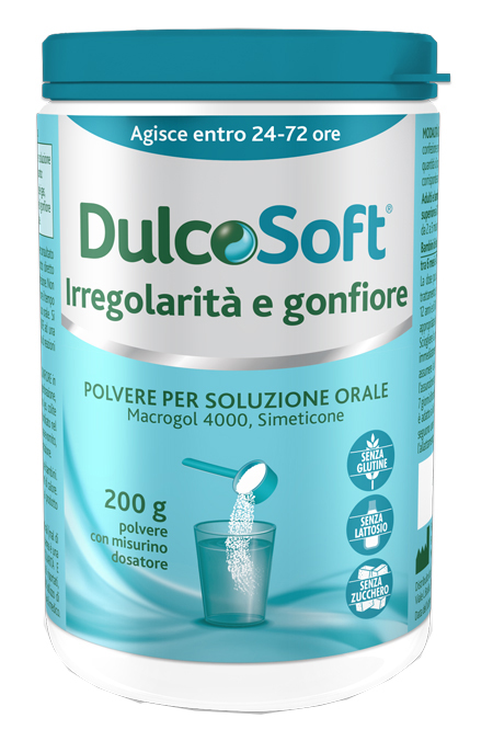 DULCOSOFT IRREGOLARITA' E GONFIORE POLVERE SOLUBILE 200 G - latuafarmacia.org